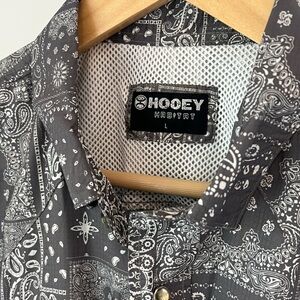 Hooey Men’s gray pearl snap western Bandana Print Shirt